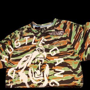 Hustle Gang Camouflage Tee Shirt Size Medium Men's Hip Hop Streetwear
